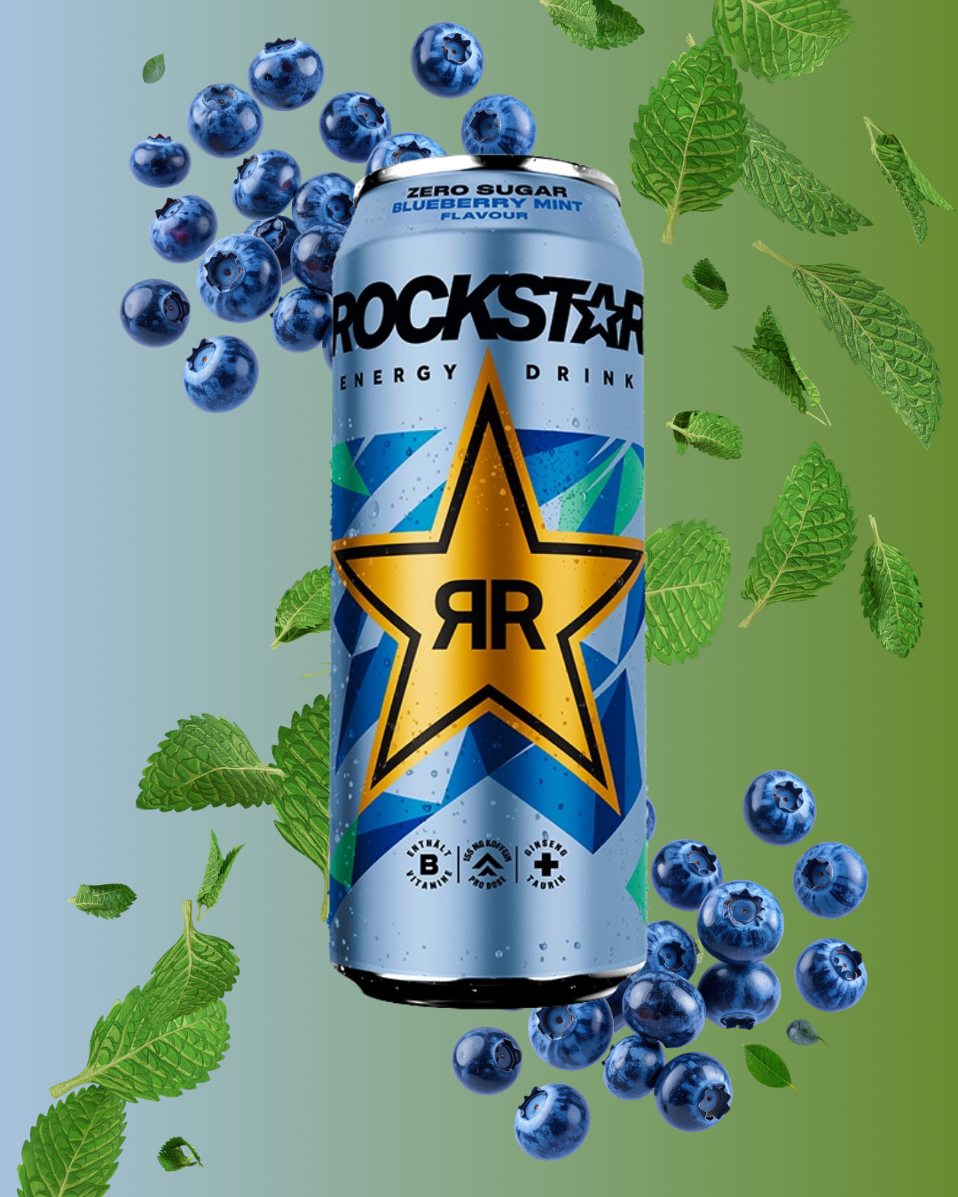 Rockstar Blueberry Mint ZERO SUGAR 500ml